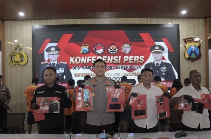Polres Kabupaten Lamongan Ungkap Delapan kasus narkoba dalam 11 hari.