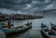 Kiamat Ekologi Pantura Lamongan: 657 Isu Mengintai Pesisir Ilustrasi krisis lingkungan hidup dan ancaman naiknya muka air laut di kawasan pesisir Pantura Lamongan.