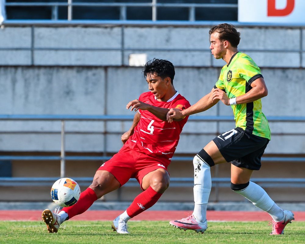 Selebrasi penuh emosi pemain Timnas U20 Indonesia setelah mencetak gol kemenangan telak ke gawang Australia.